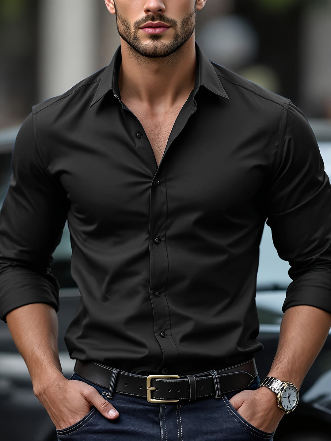 Griffin | Men's Solid Color Short Sleeve Shirt