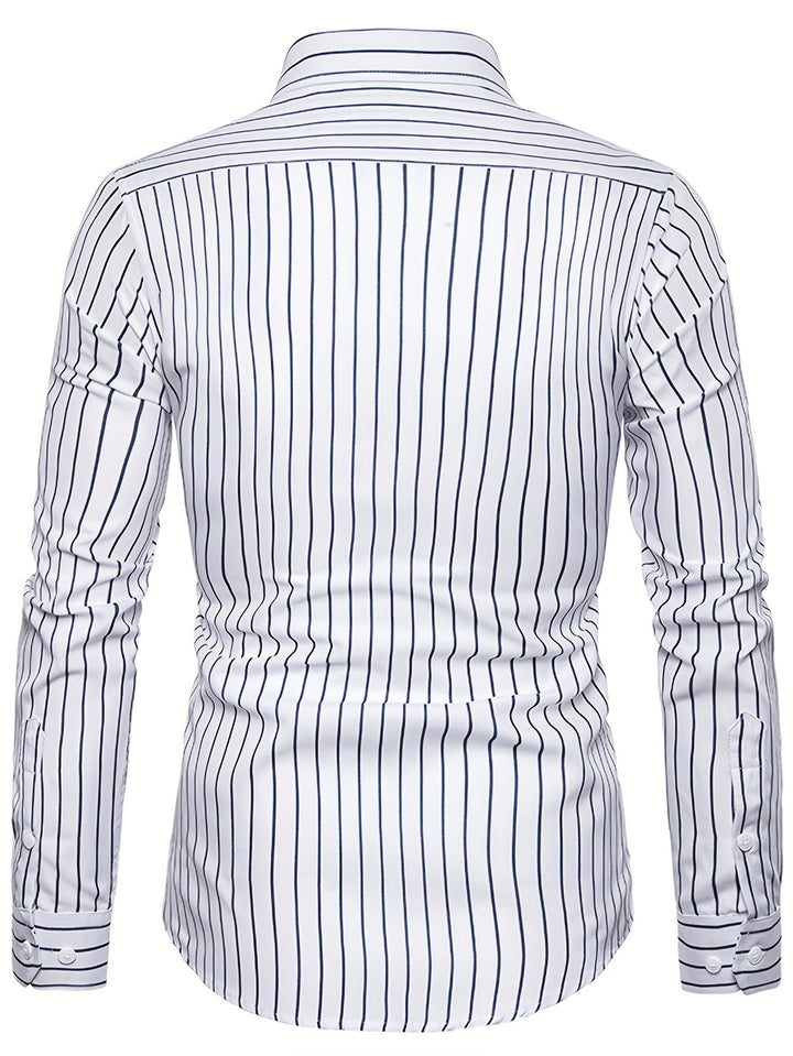 Roland | Men's British Stripe Long Sleeve Shirt