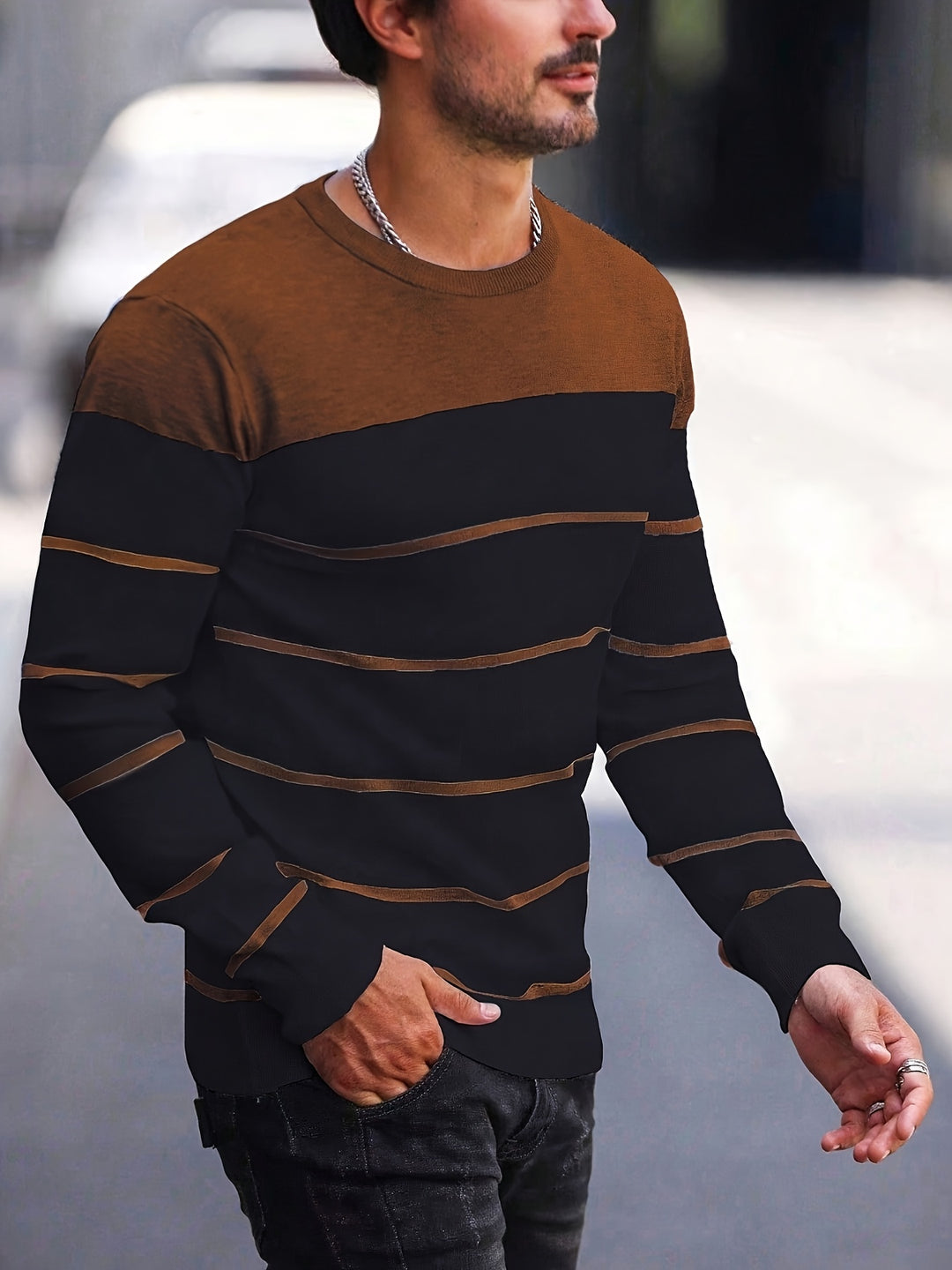 Harvey | Striped Crew Neck Sweater