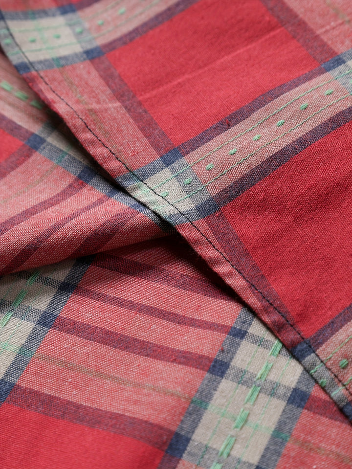 Rhys | Men's Plaid Turn-Collar Short Sleeve Polo