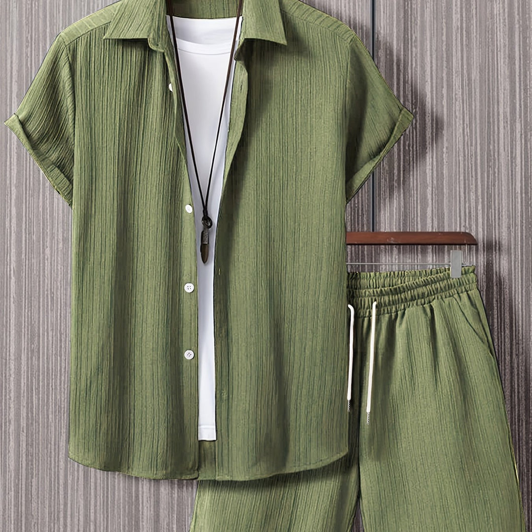 Caden | Men's Short Sleeve Shirt & Shorts Set