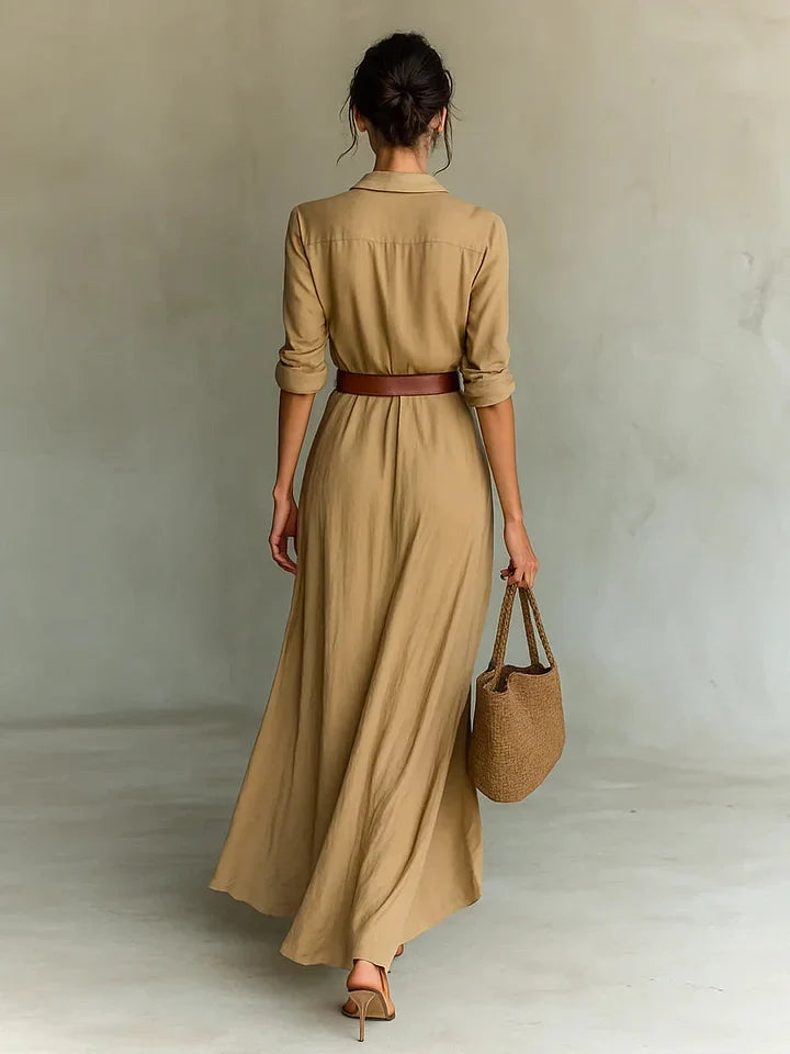 Camila | Collared Wrap Maxi Dress
