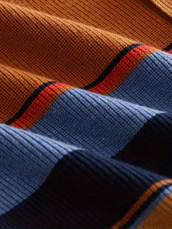 Malcolm | Striped Button-Front Cardigan