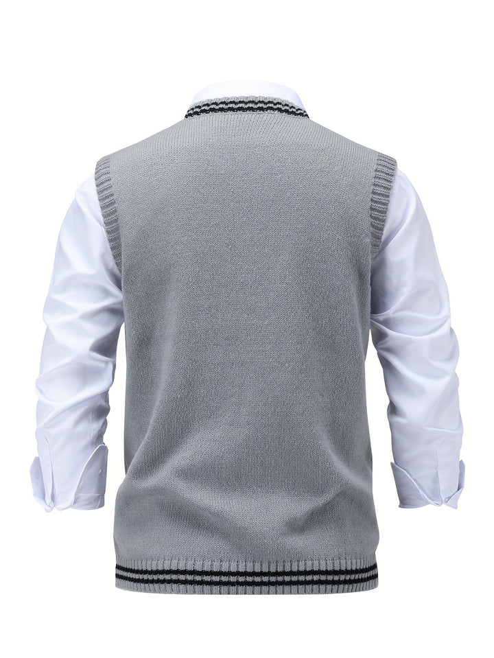 Winston | Cable-Knit V-Neck Sweater Vest
