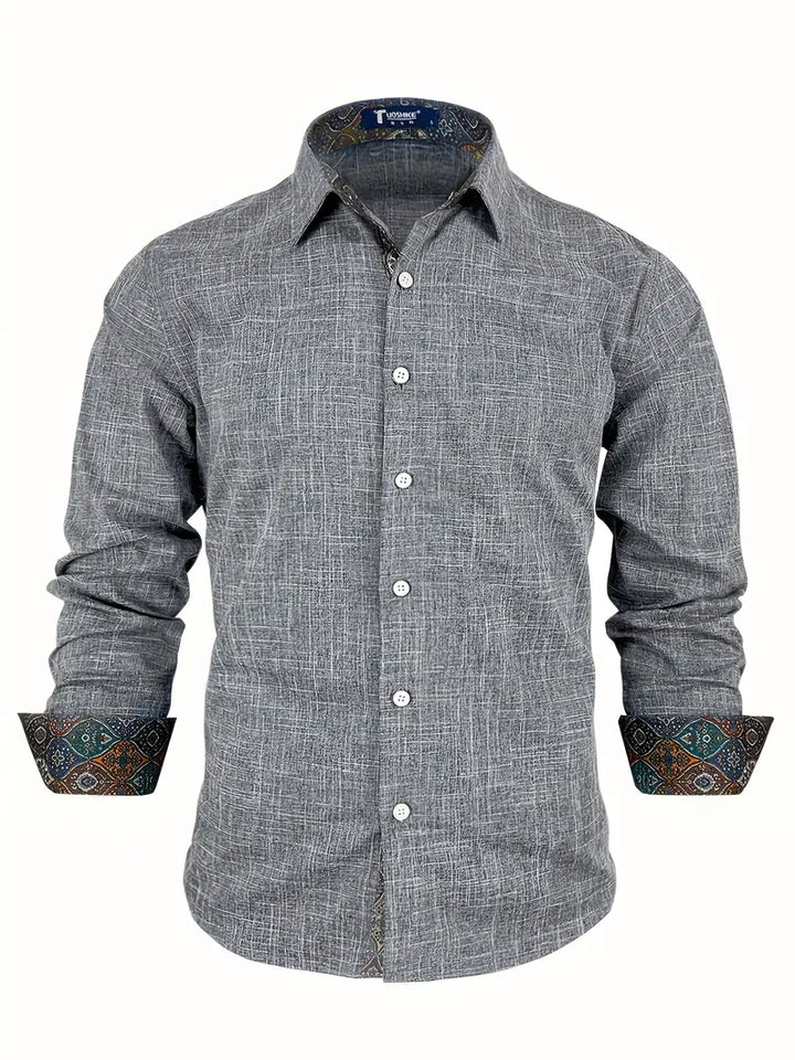 Rowland | Refined Contrast-Trim Button-Up Shirt