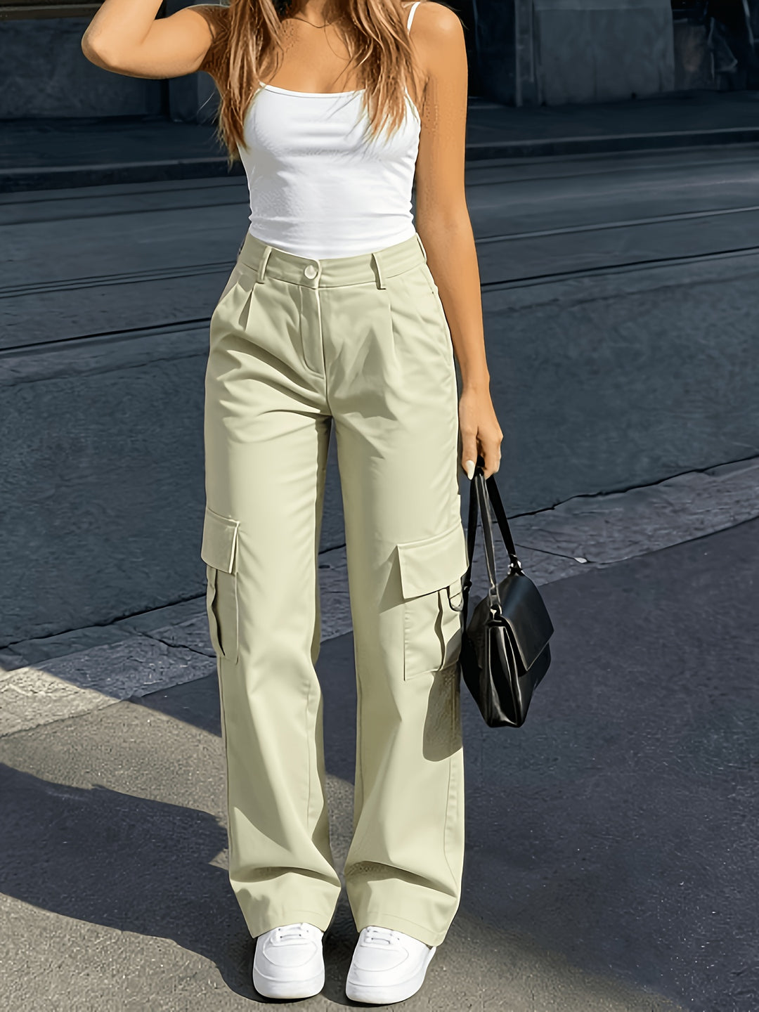 Sabine | High-Waisted Cargo Pants