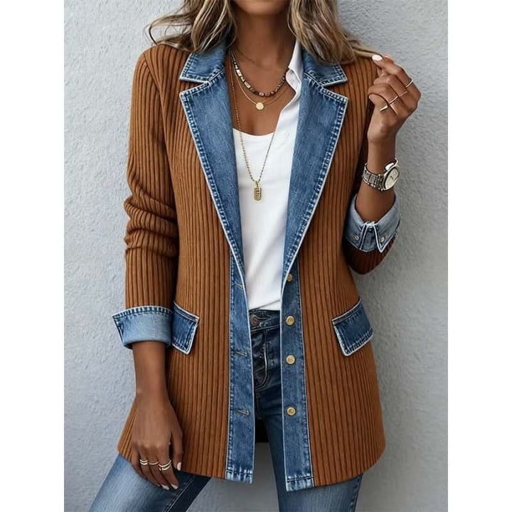 June | Contrast-Trim Tailored Jacket