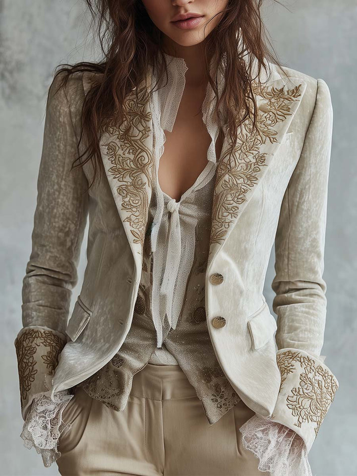 Audrey | Embroidered Tailored Blazer