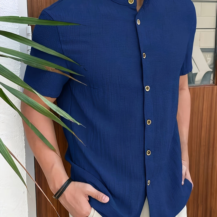 Edward | Men's Lightweight Short Sleeve Button-Up Shirt