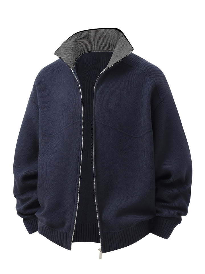 Rutherford | Zip-Up High-Neck Cardigan