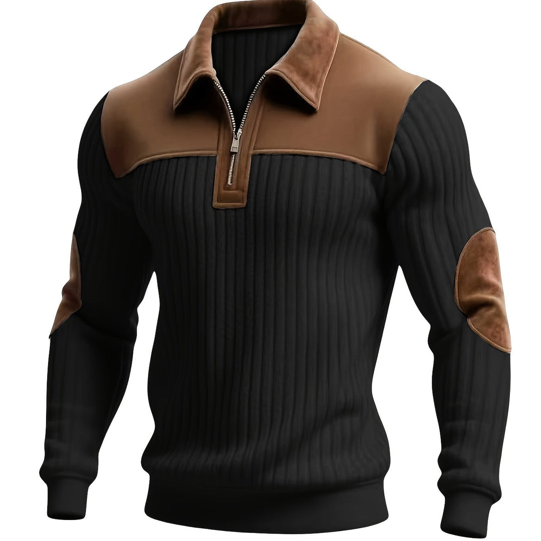 Harrison | Color-Block Quarter-Zip Pullover