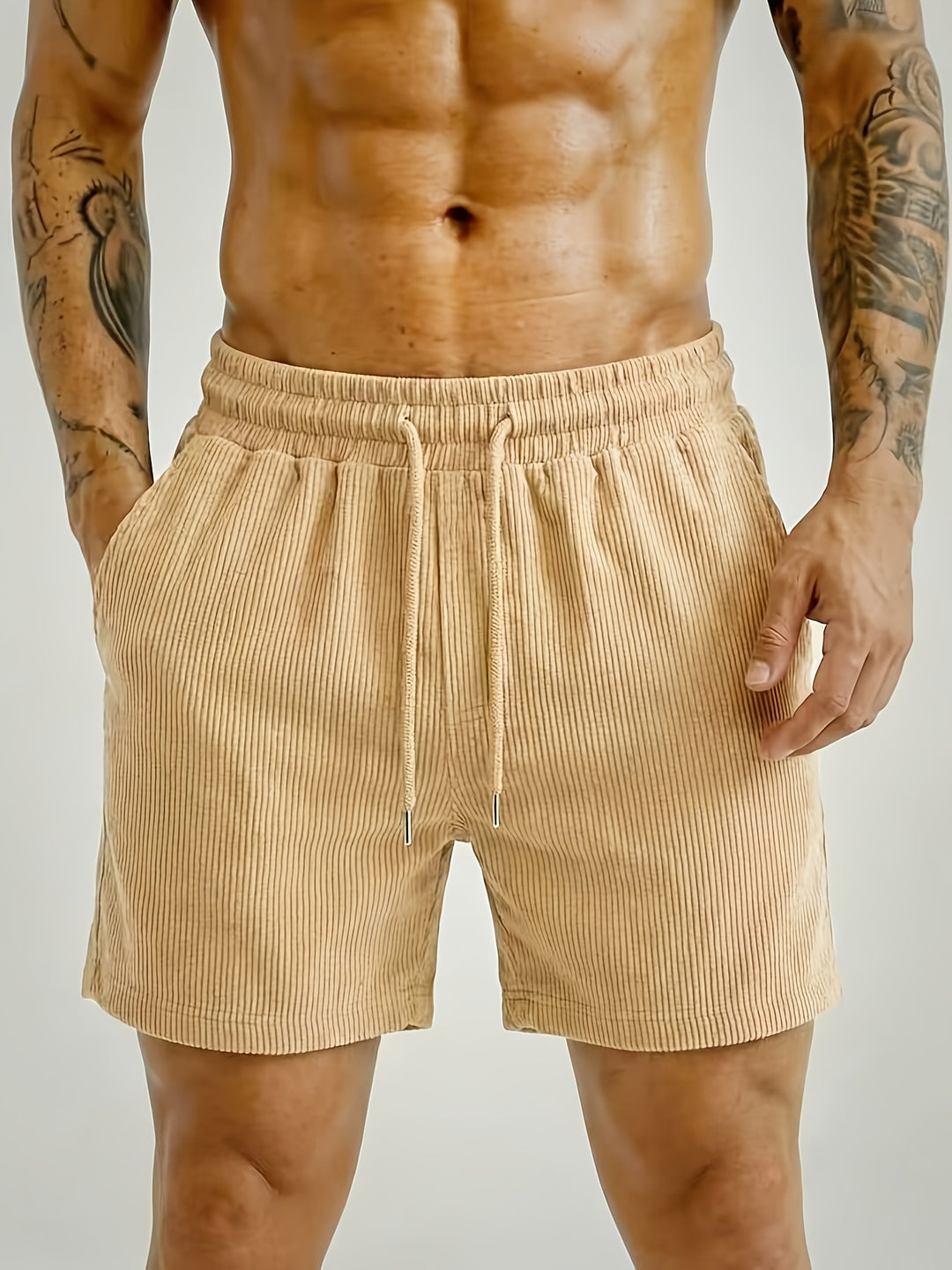 Hendrix | Men's Corduroy Textured Jogger Shorts