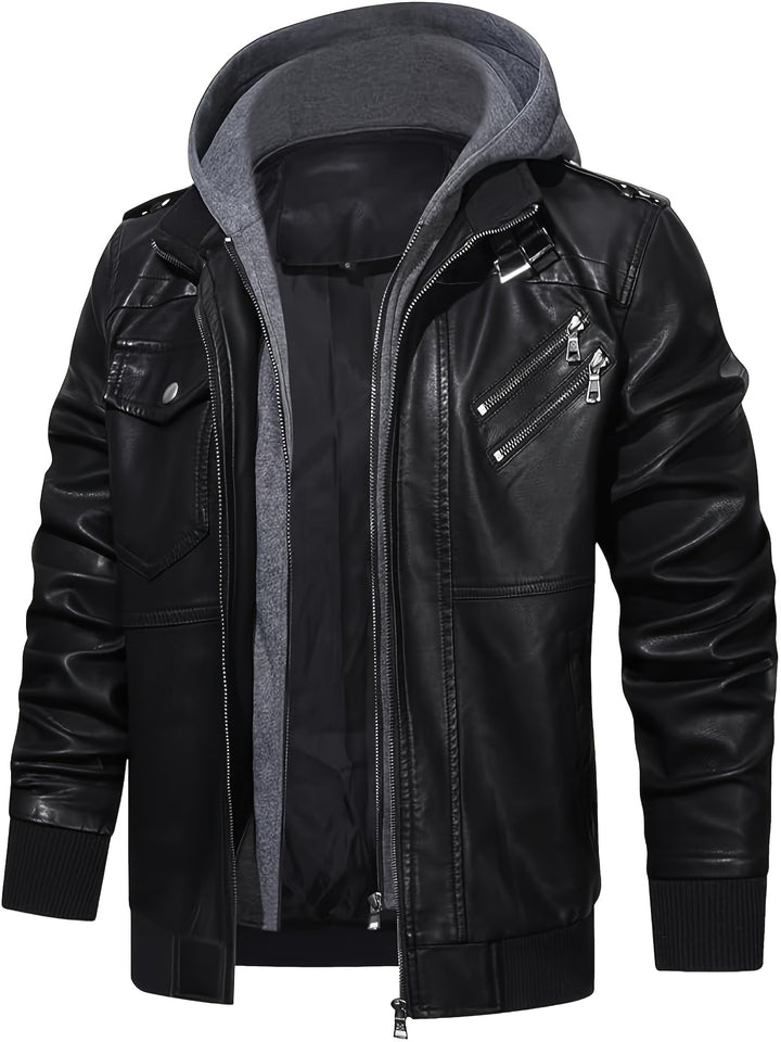 Damon | Hooded Moto Jacket