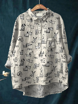 Wanda | Playful Dog-Print Buttoned Shirt