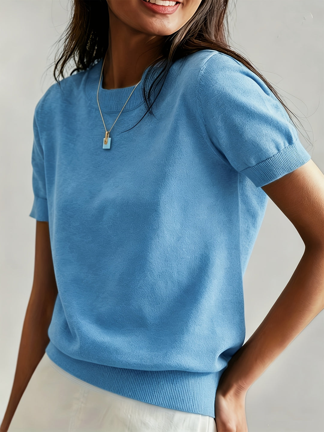 Margot | Refined Short-Sleeve Knit Top