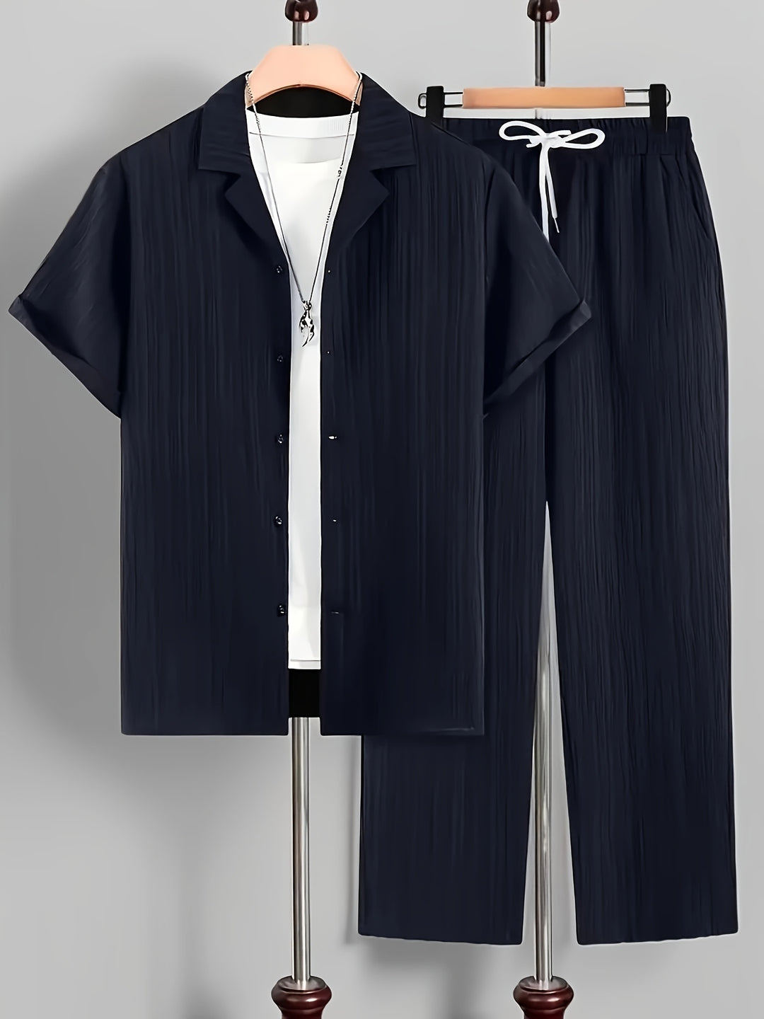 Elliot | Men's Cuban Collar Shirt & Pants Set