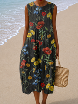 Marjorie | Sleeveless Relaxed Midi Dress