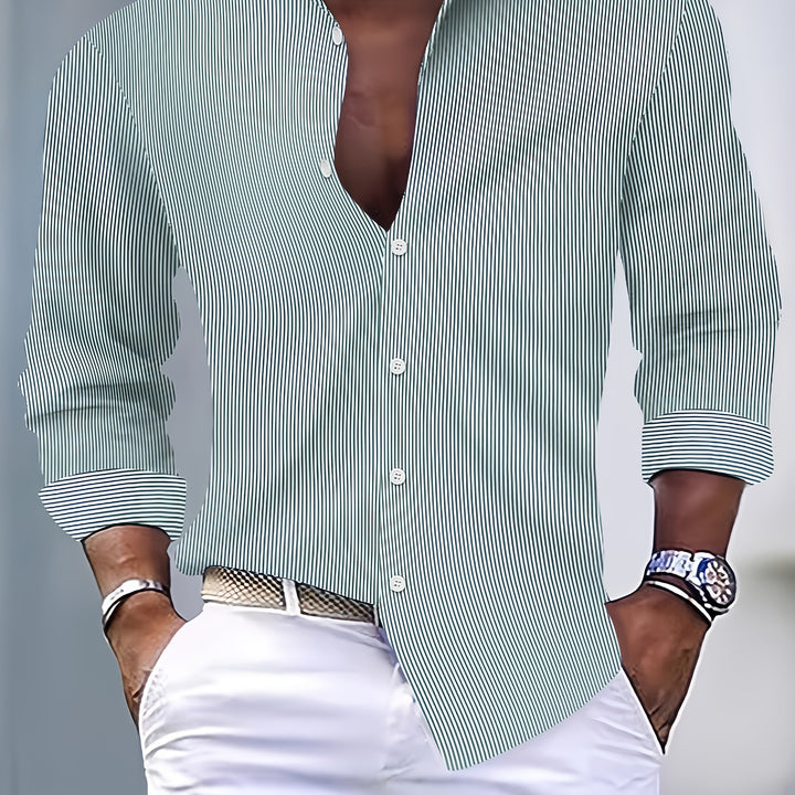 Colton | Men's Striped Long Sleeve Shirt
