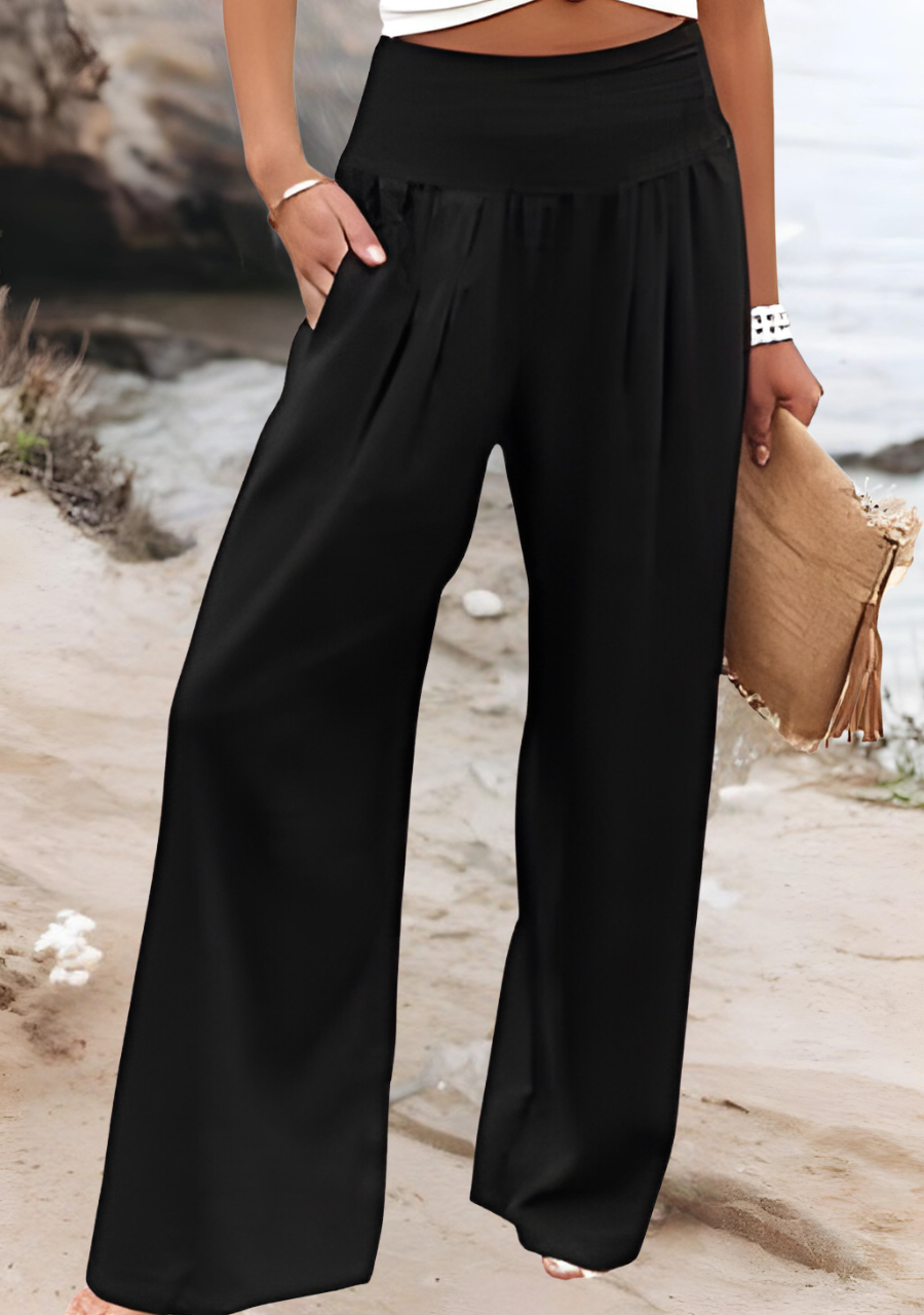 Michelle | Flowing Beach Pants with Wide Legs