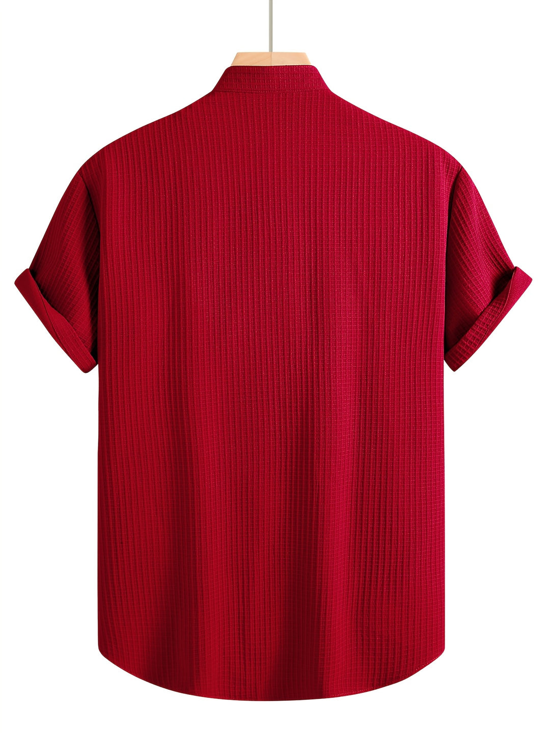 Byron | Men's Waffle Stand Collar Short Sleeve Shirt