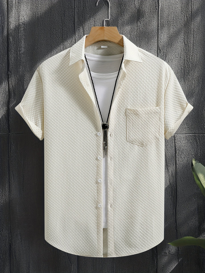 Silas | Men's Bubble Texture Short Sleeve Shirt