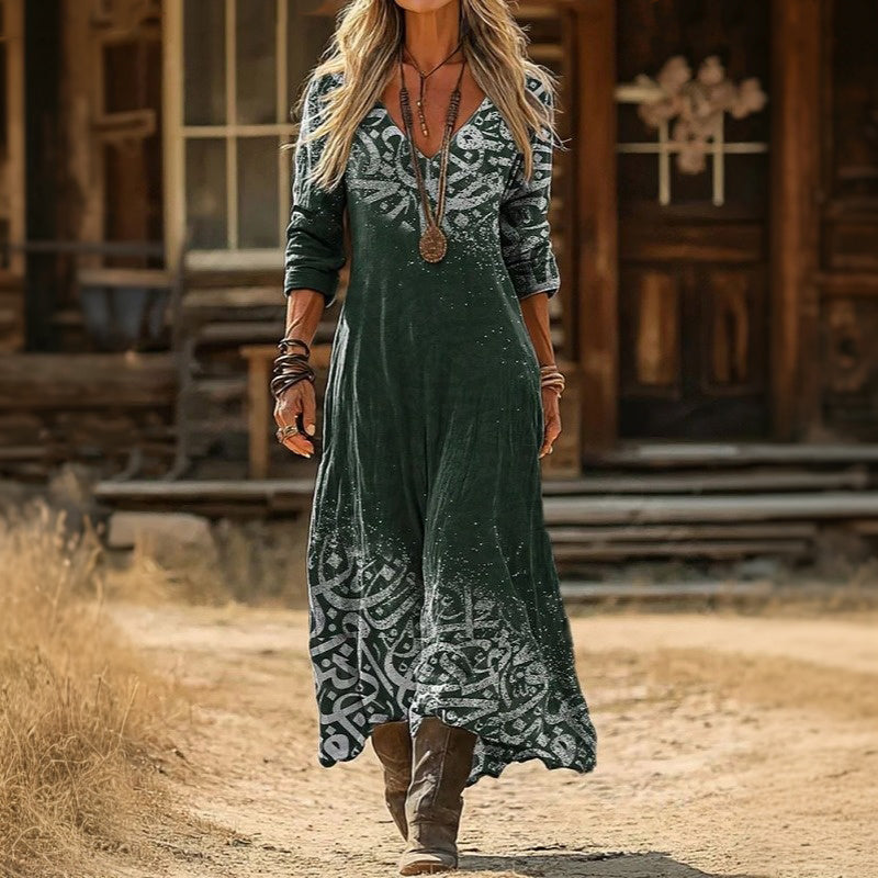 Solange | Flowing Bohemian Maxi Dress