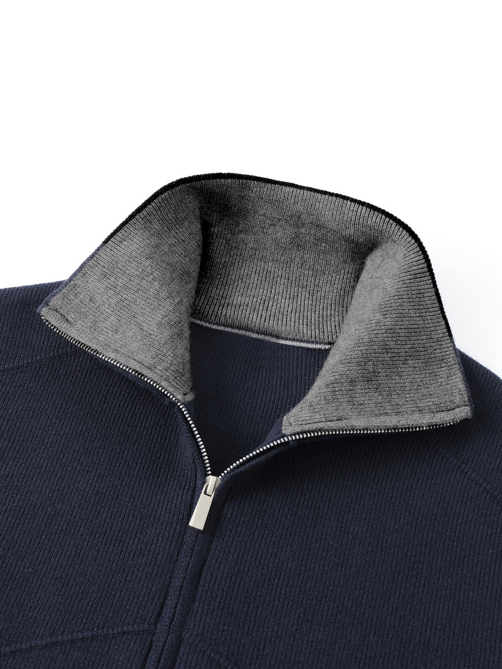 Rutherford | Zip-Up High-Neck Cardigan