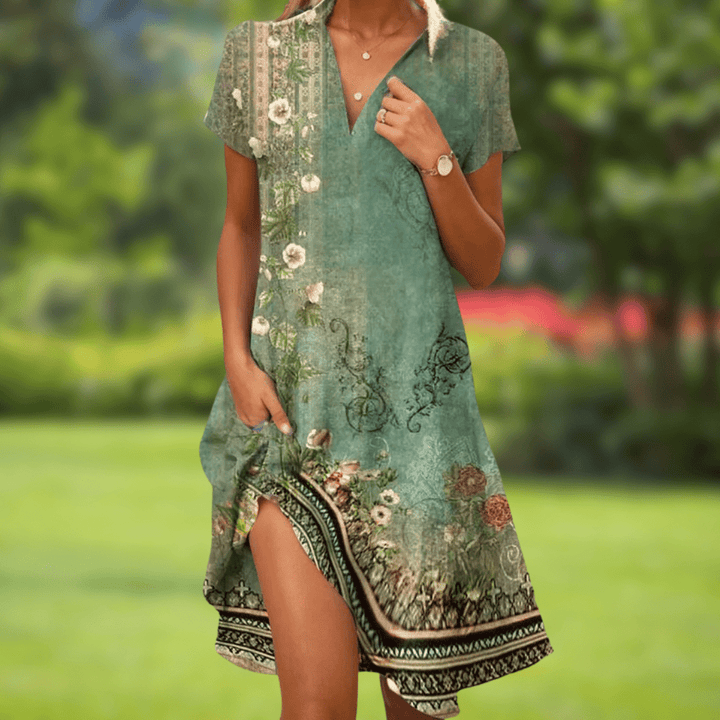 Larissa | Bohemian V-Neck Summer Dress
