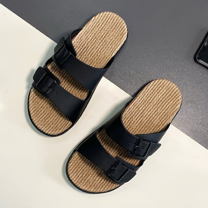 Otis | Men's Woven Double-Buckle Footbed Sandals