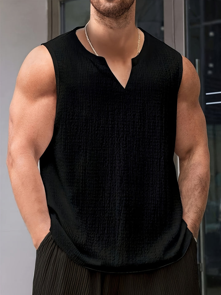 Quinn | Men's V-Neck Sleeveless Tank Top