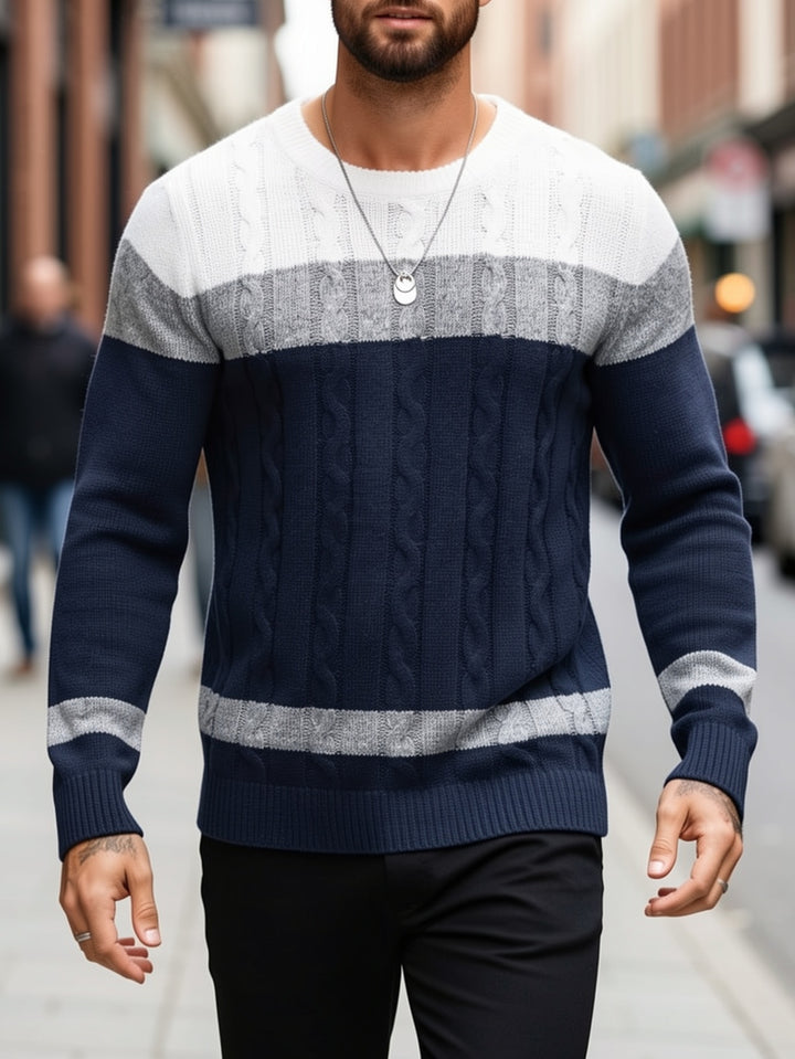 Landon | Textured Colourblock Pullover