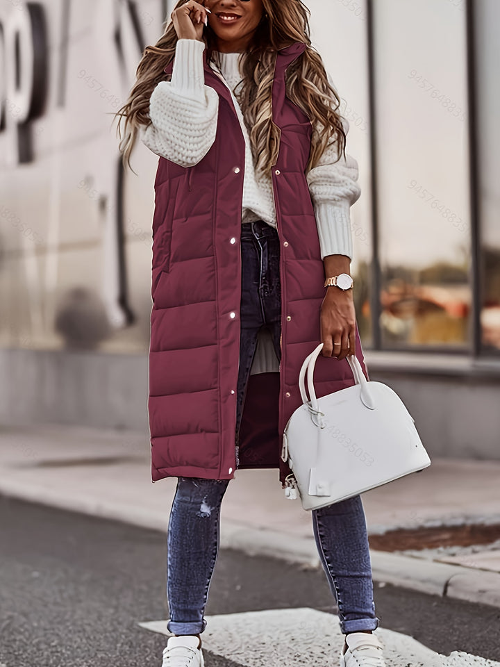 Maribel | Hooded Longline Padded Vest