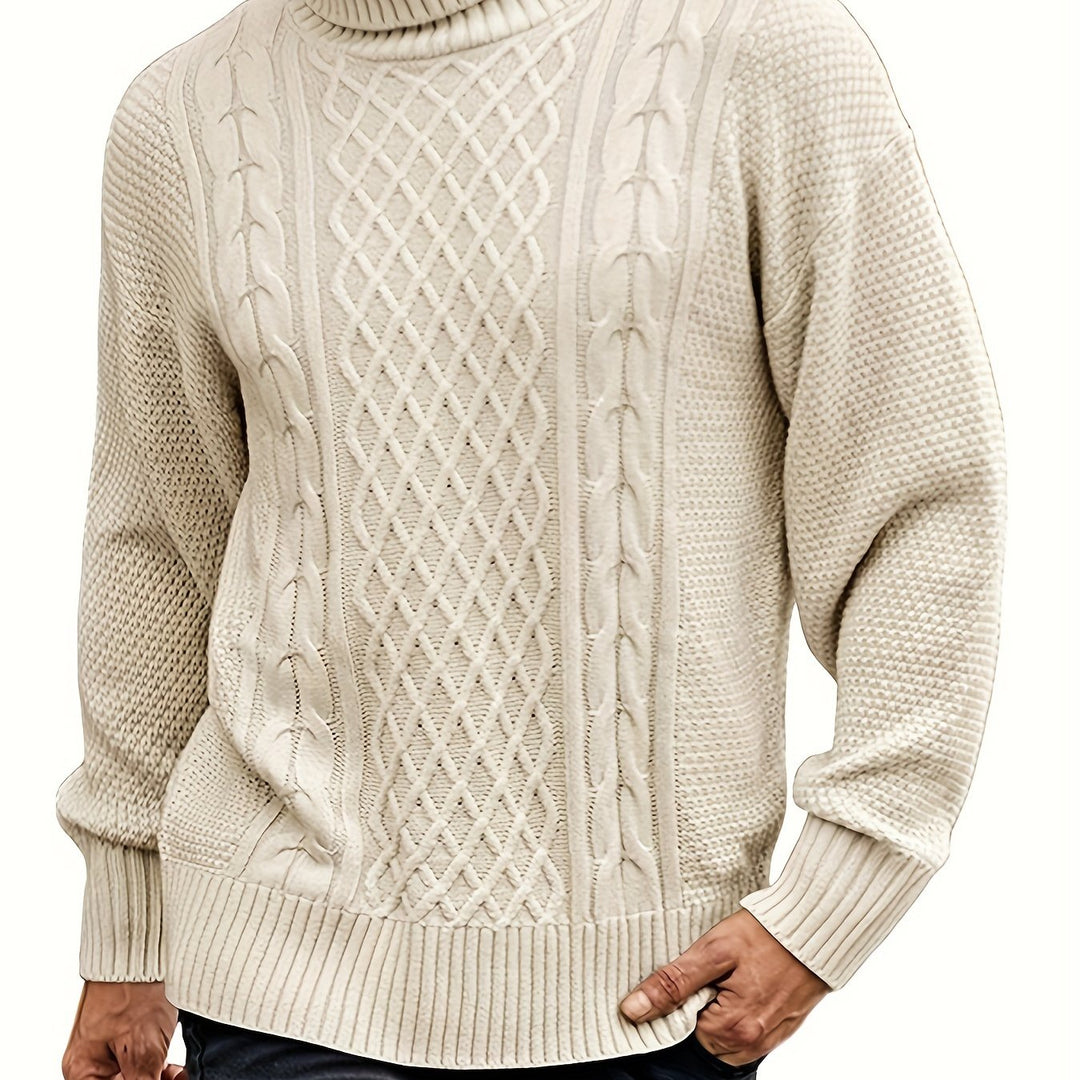 Garrett | Classic Cable-Knit Turtleneck Sweater