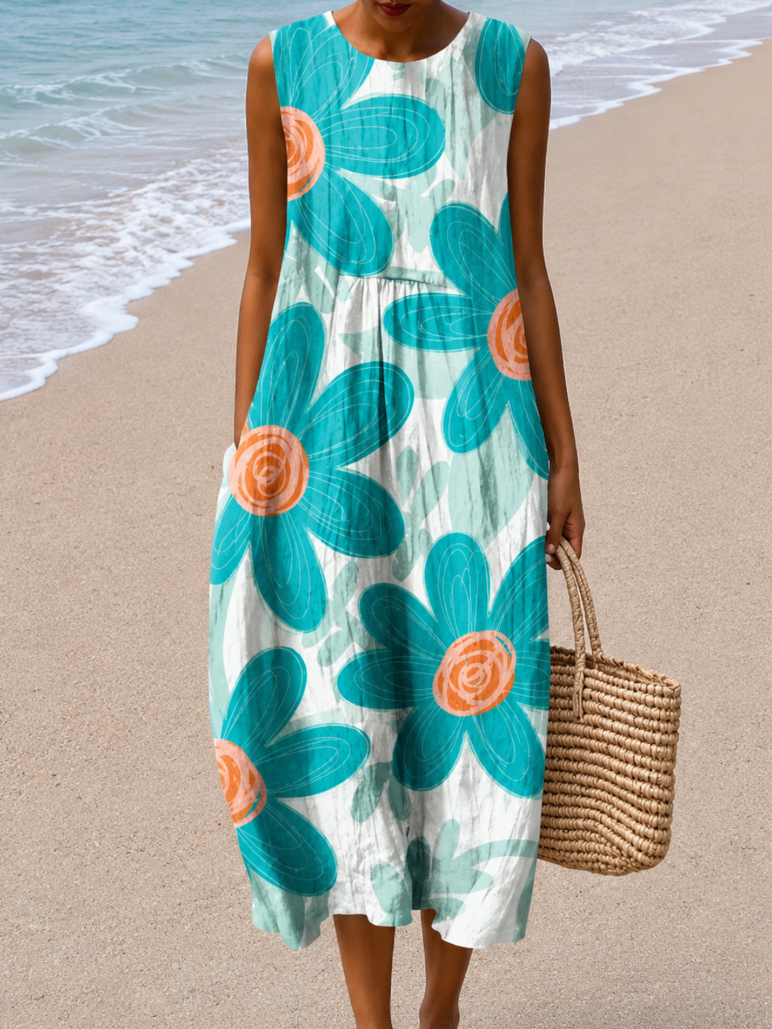 Tallulah | Sleeveless Relaxed-Fit Midi Dress