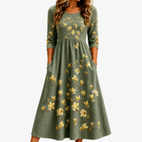 Francesca | Floral Pocket Midi Dress