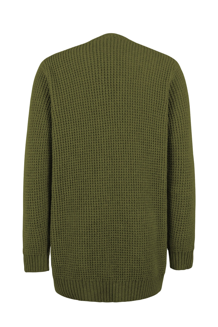 Theodora | Waffle-Knit Open Cardigan