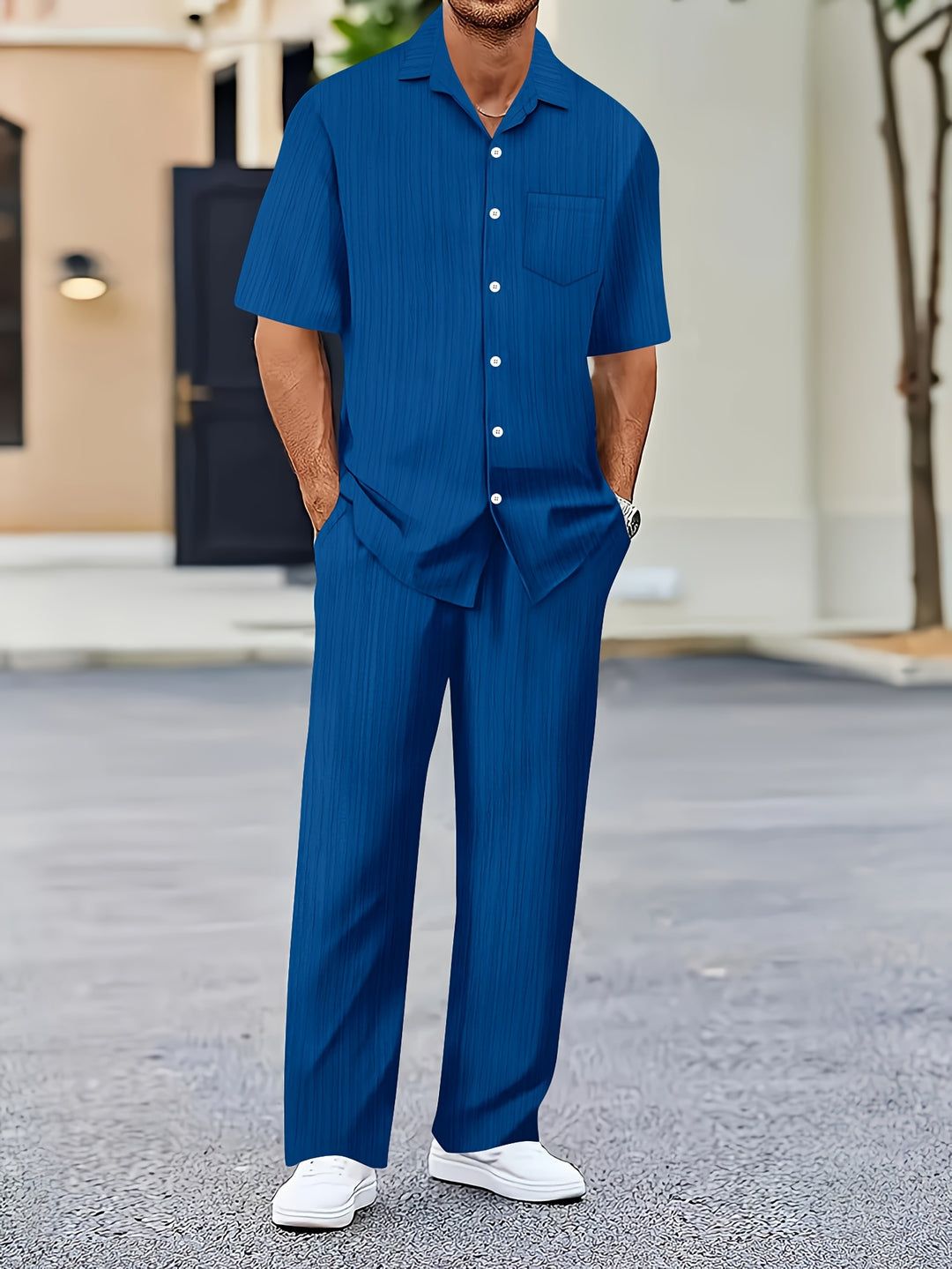 Landon | Men's Short Sleeve Shirt & Trousers Set