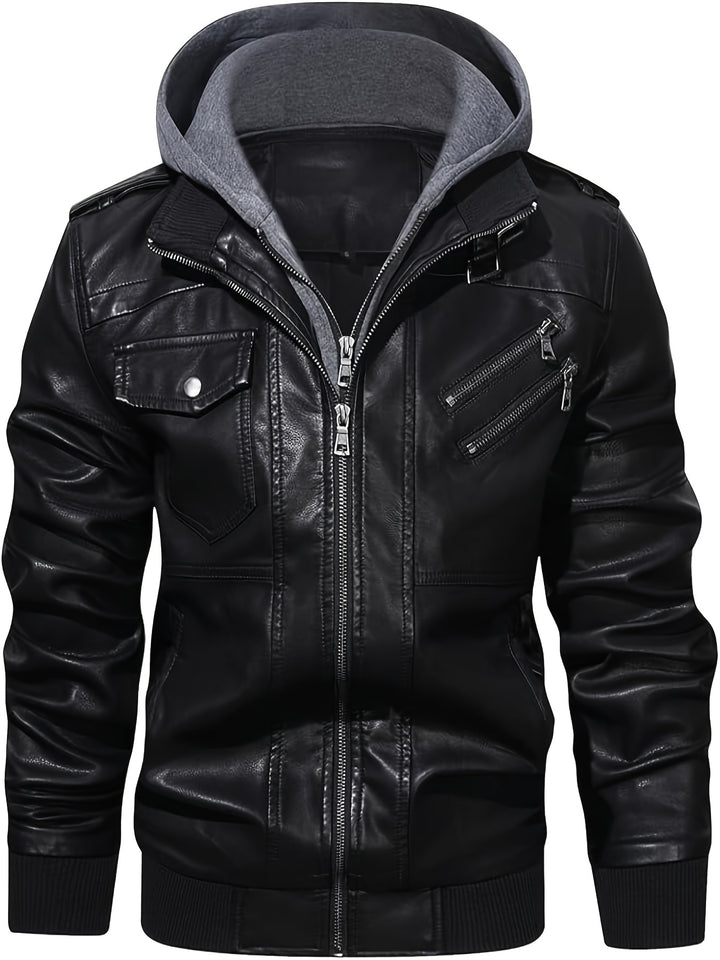 Damon | Hooded Moto Jacket