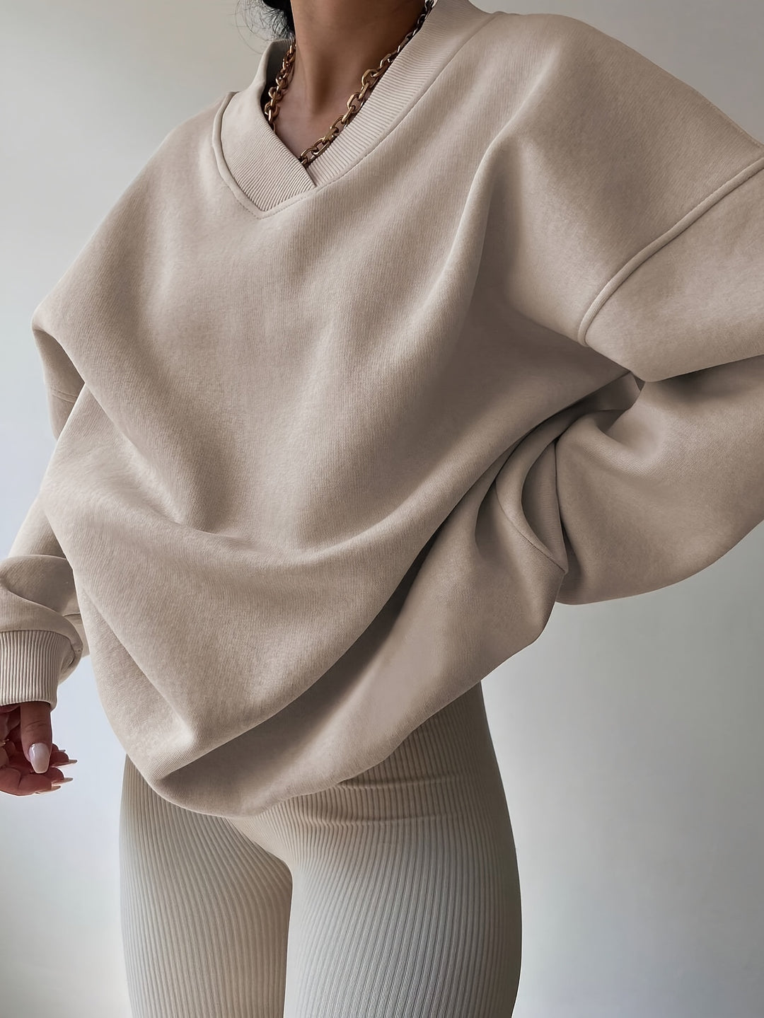 Harlow | Relaxed V-Neck Sweatshirt