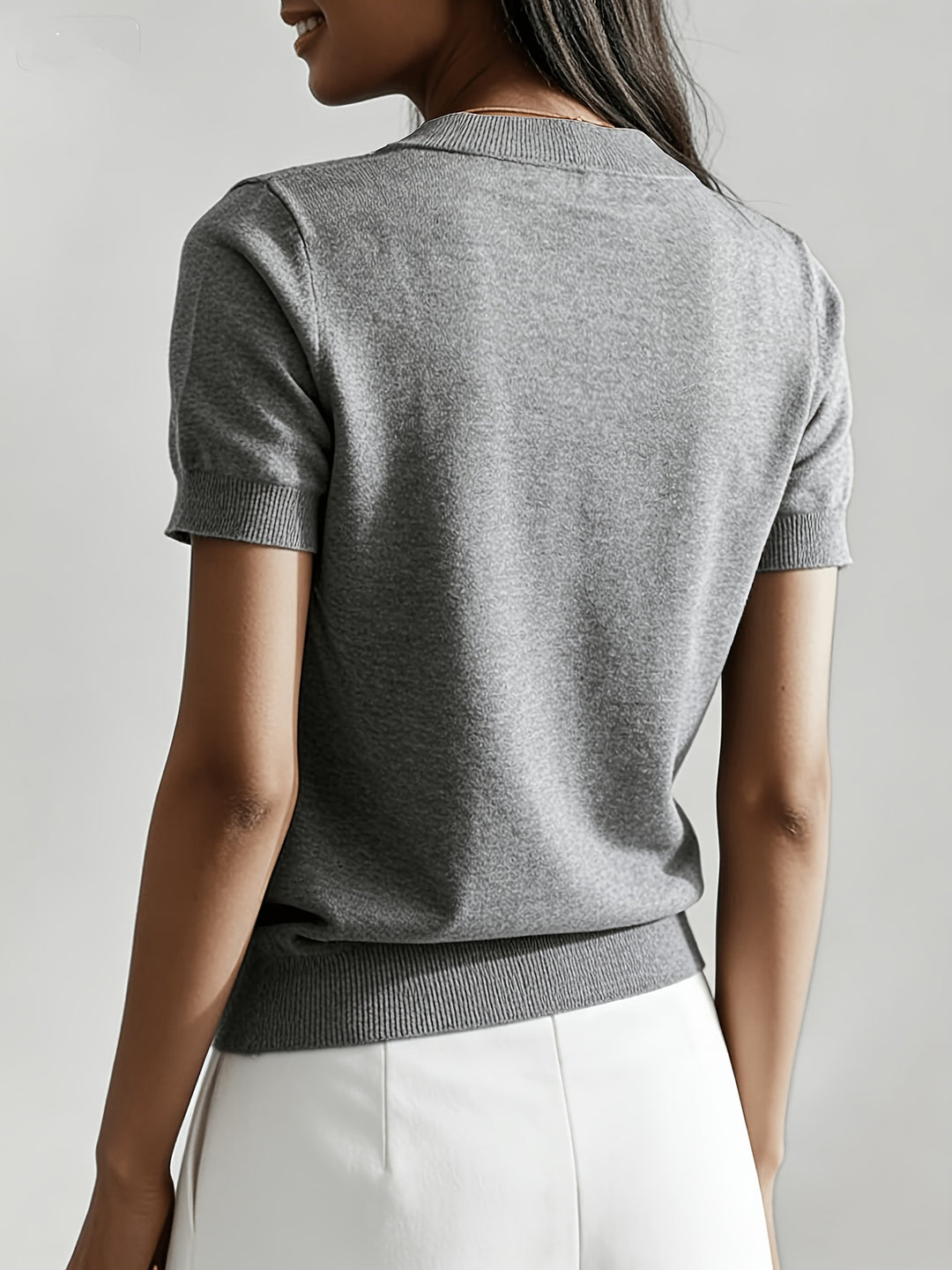 Margot | Refined Short-Sleeve Knit Top
