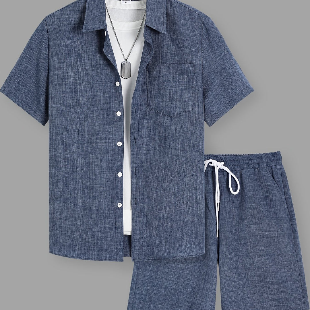 Lawson | Men's Lapel Shirt & Shorts Set