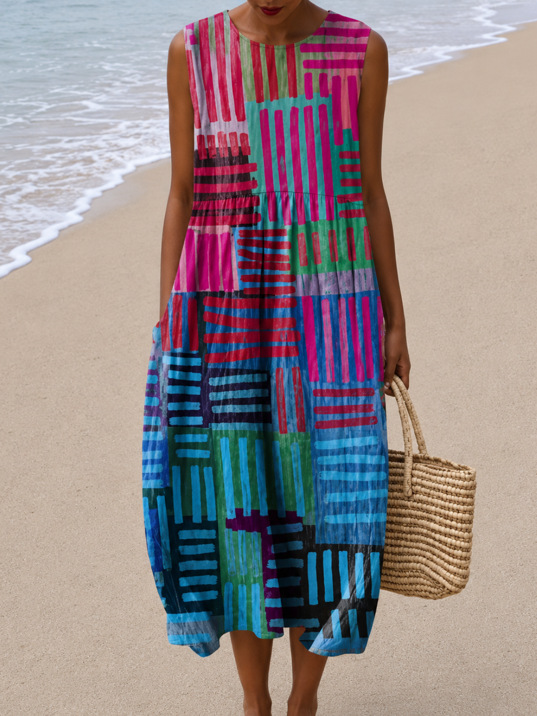 Giselle | Artful Relaxed-Fit Midi Dress