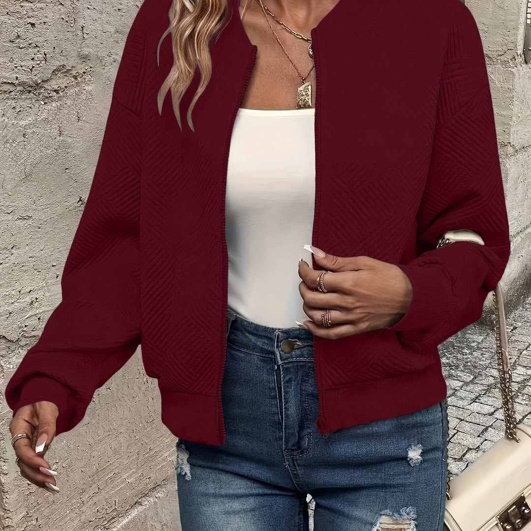 Charlotte | Textured Zip-Up Jacket