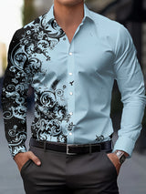 Walter | Men's Baroque Print Long Sleeve Shirt