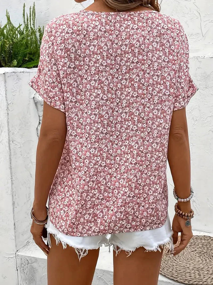 Faye | Ditsy Floral Notch Blouse