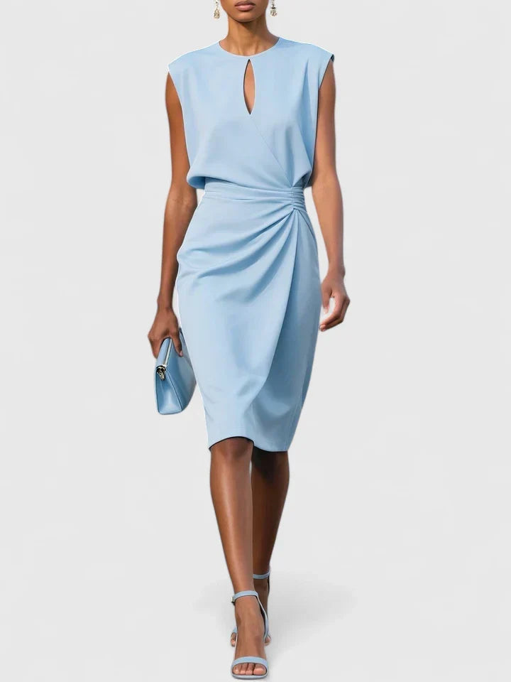 Vera | Elegant Draped Midi Dress