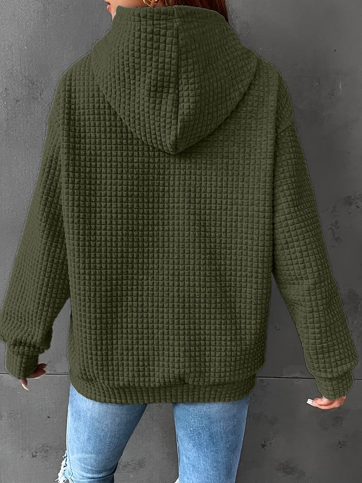 Marion | Textured Waffle-Knit Hoodie