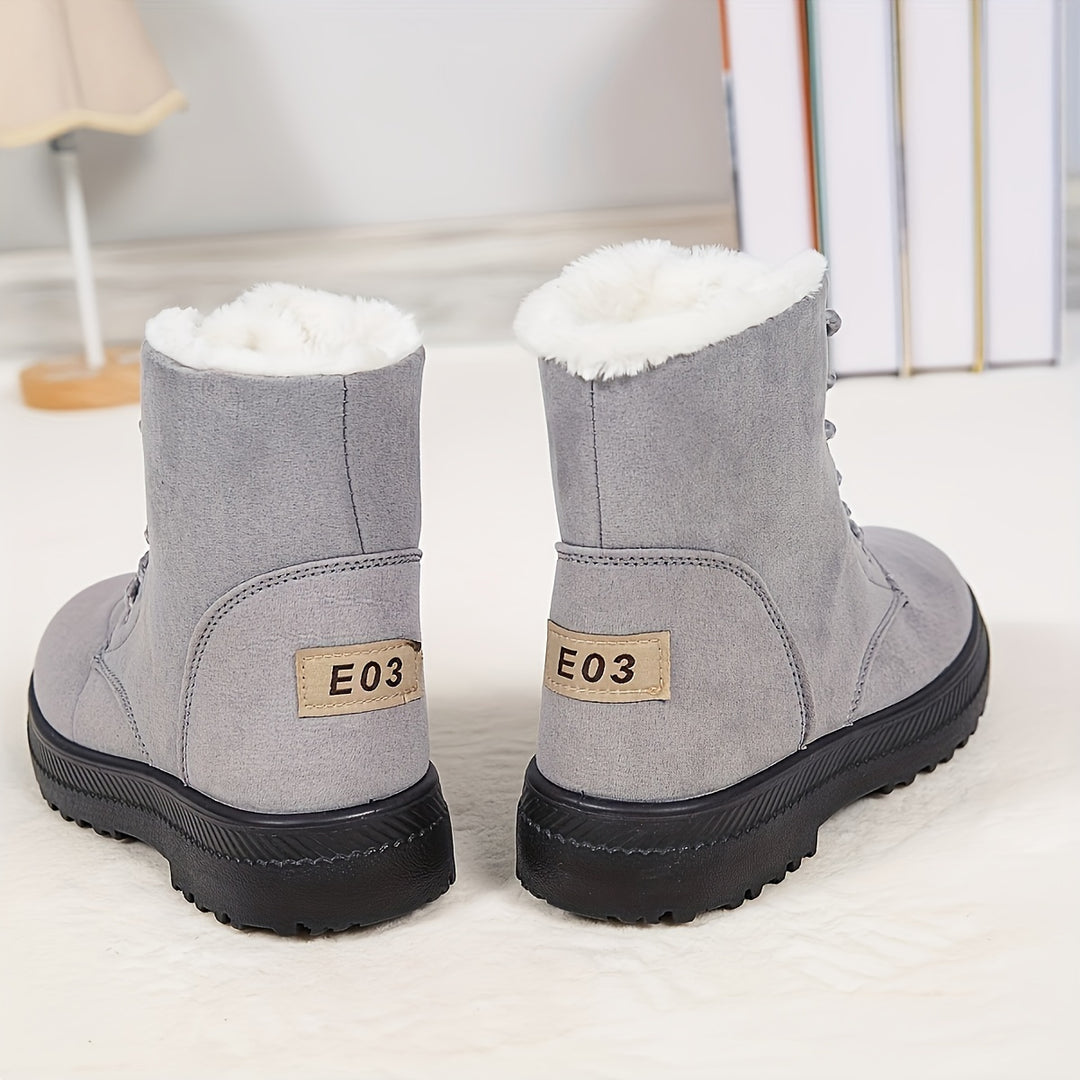 Isla | Cozy Lace-Up Winter Ankle Boots