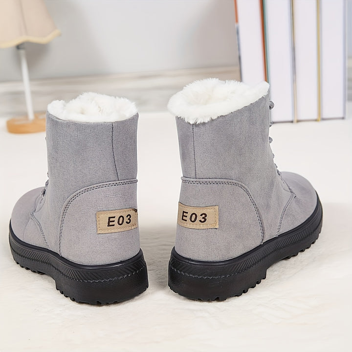 Isla | Cozy Lace-Up Winter Ankle Boots