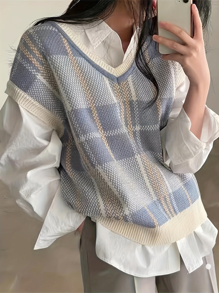 Cleo | Timeless Argyle Sweater Vest